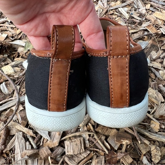 New Directions Anchor Slip On Black Boat Shoes - Picture 8 of 10